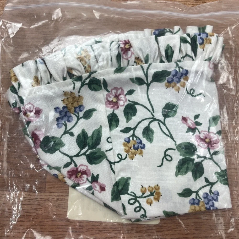 Longaberger Fabric Liner for Address‎ Basket in White Vine 2398118 NEW